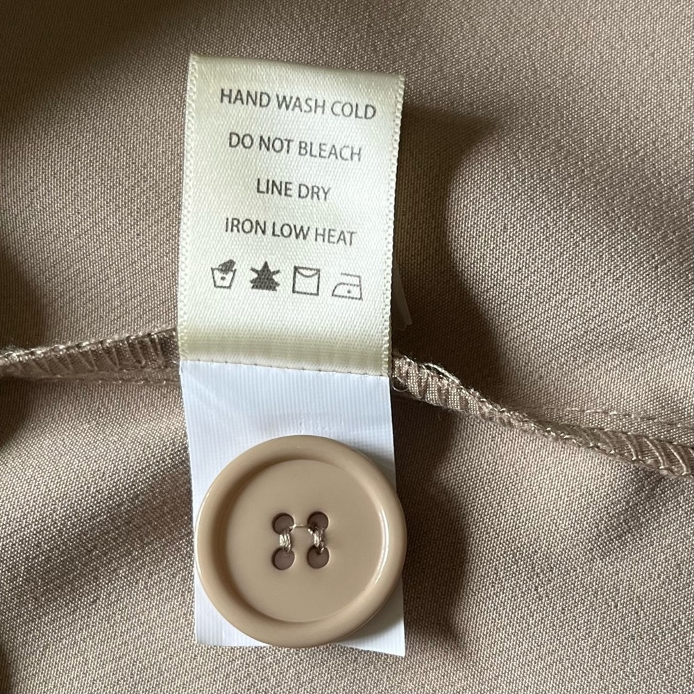 Max Studio Beige Sleeveless Double-Breasted Front Button Tuxedo Dress Size Med. - Picture 15 of 16